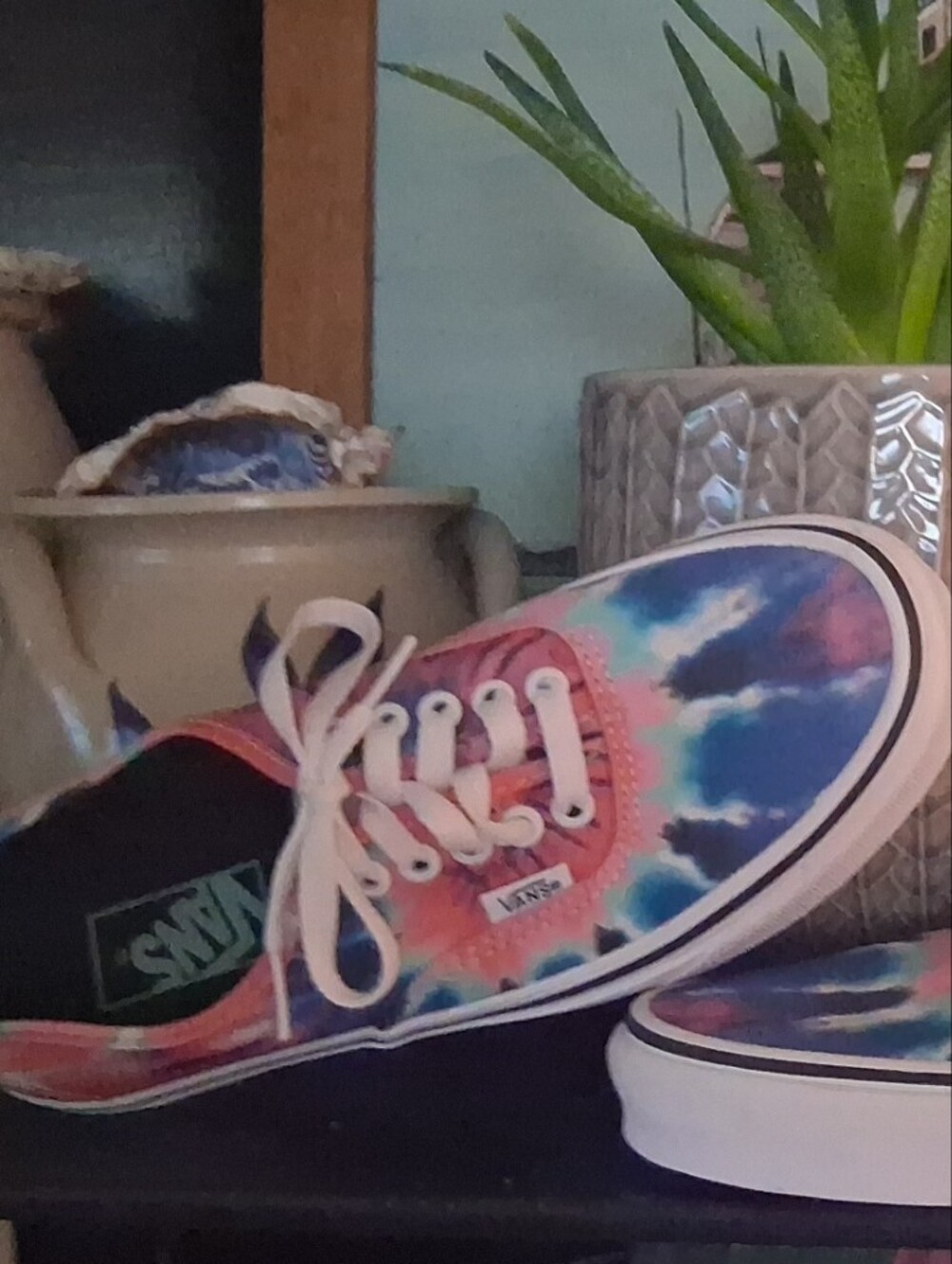 Vans Tie-Dye Low Top Sneakers in Pink, Blue & Purple
